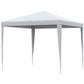 9' x 9' Portable Canopy Party Tent Gazebo Outdoor Sunshade for Weddings Parties with Dressed Legs, White