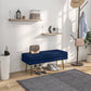 39" Velvet Storage Bench with Steel Legs
