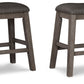 Caitbrook - Upholstered Stool (Set of 2) - Gray