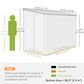 4.6' x 9' Steel Outdoor Storage Shed, Lean to Shed, Metal Tool House with Foundation Kit, Lockable Doors, Gloves and 2 Air Vents for Backyard, Patio, Lawn, Brown