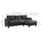 L-Shaped Sectional Sofa with Chaise - Grey