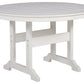 Crescent Luxe - White - Round Dining Table W/Umb Opt