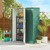 5 x 3ft Outdoor Storage Shed Metal Garden Shed Cabanon with Sloped Roof, Lockable Door for Tool, Green