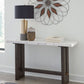 Burkhaus - White / Dark Brown - Sofa Table