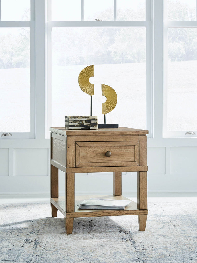 Sharlance - Light Brown - Rectangular End Table - Forward Furniture