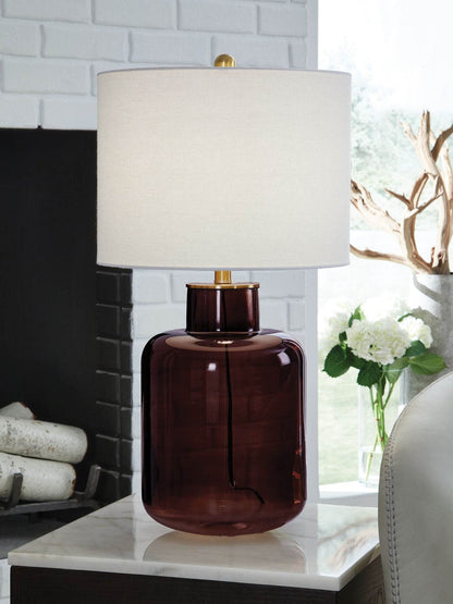 Mette - Brown / Gold Finish - Glass Table Lamp - Forward Furniture