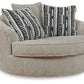 Calnita - Oversized Swivel Accent Chair - Sisal