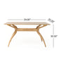 Mid‑Century Modern Rubberwood Dining Table with Spider‑Leg Frame
