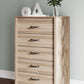 Battelle - Tan - Five Drawer Chest