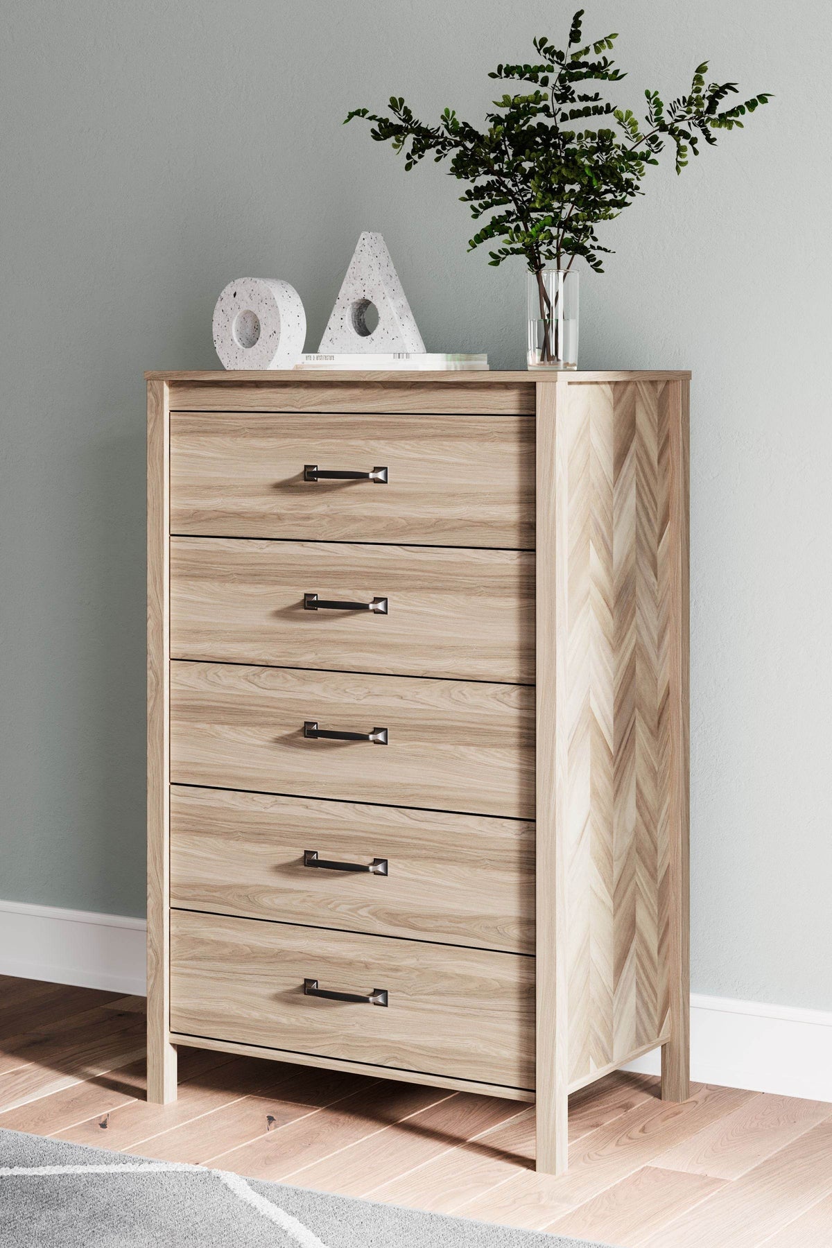 Battelle - Tan - Five Drawer Chest - Forward Furniture