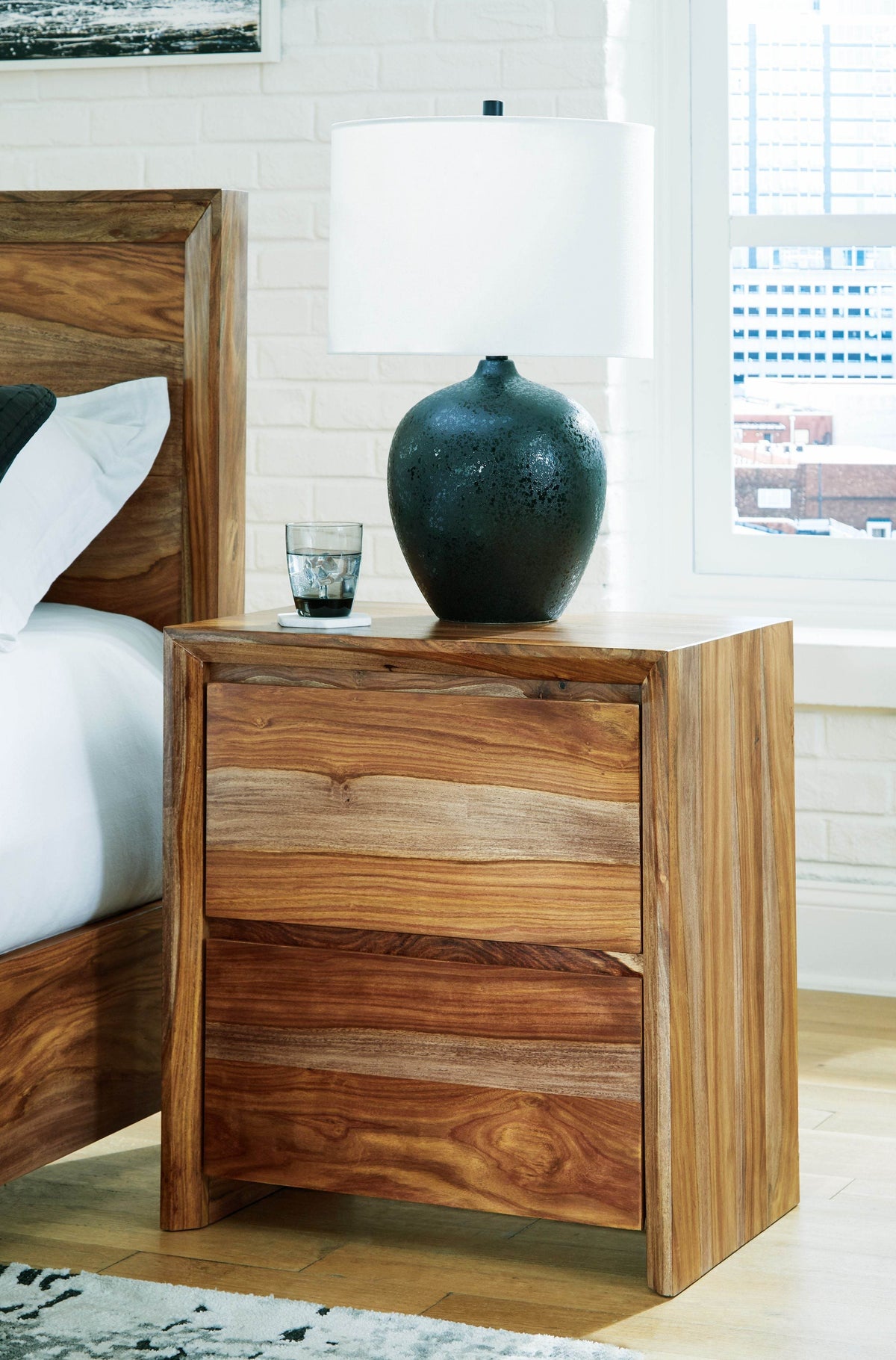 Dressonni - Brown - Two Drawer Night Stand - Forward Furniture