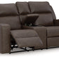 Lavenhorne - Granite - Dbl Reclining Loveseat W/Console - Faux Leather