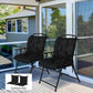 Patio Chair Cushions Set of 2, 39" x 20" x 3" Outdoor Tufted Cushion Set with Ties for Indoor Outdoor Garden Furniture, Black