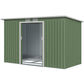 9' x 4' Garden Metal Storage Shed Outdoor Equipment Tool Box with Foundation Kit, Ventilation & Doors, Light Green