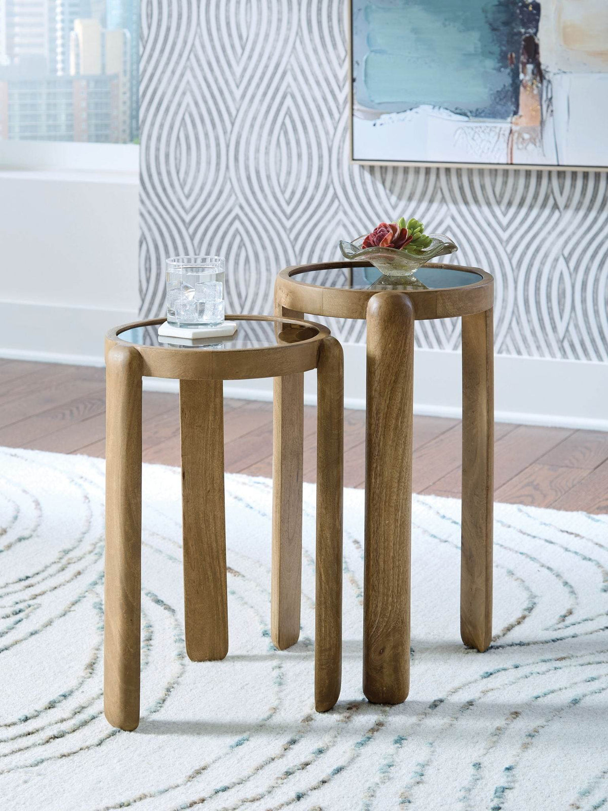 Jossor - Light Brown - Accent Table Set (Set of 2) - Forward Furniture