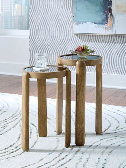 Jossor - Light Brown - Accent Table Set (Set of 2) - Forward Furniture