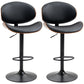 Adjustable Swivel Bar Stools Set of 2 - Black