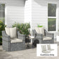 Seat Cushion Back Pillows Replacement Set of 2, Patio Chair Cushions Set for Indoor Outdoor, Grey