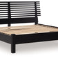 Danziar - King Slat Panel Bed With Low Footboard - Black