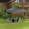 10' x 10' Pop Up Canopy Tent with Airy Top Vents and Wheeled Carry Bag for Outdoor, Garden, Patio, Dark Grey