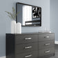 Finch - Black - Six Drawer Dresser - 29'' Height