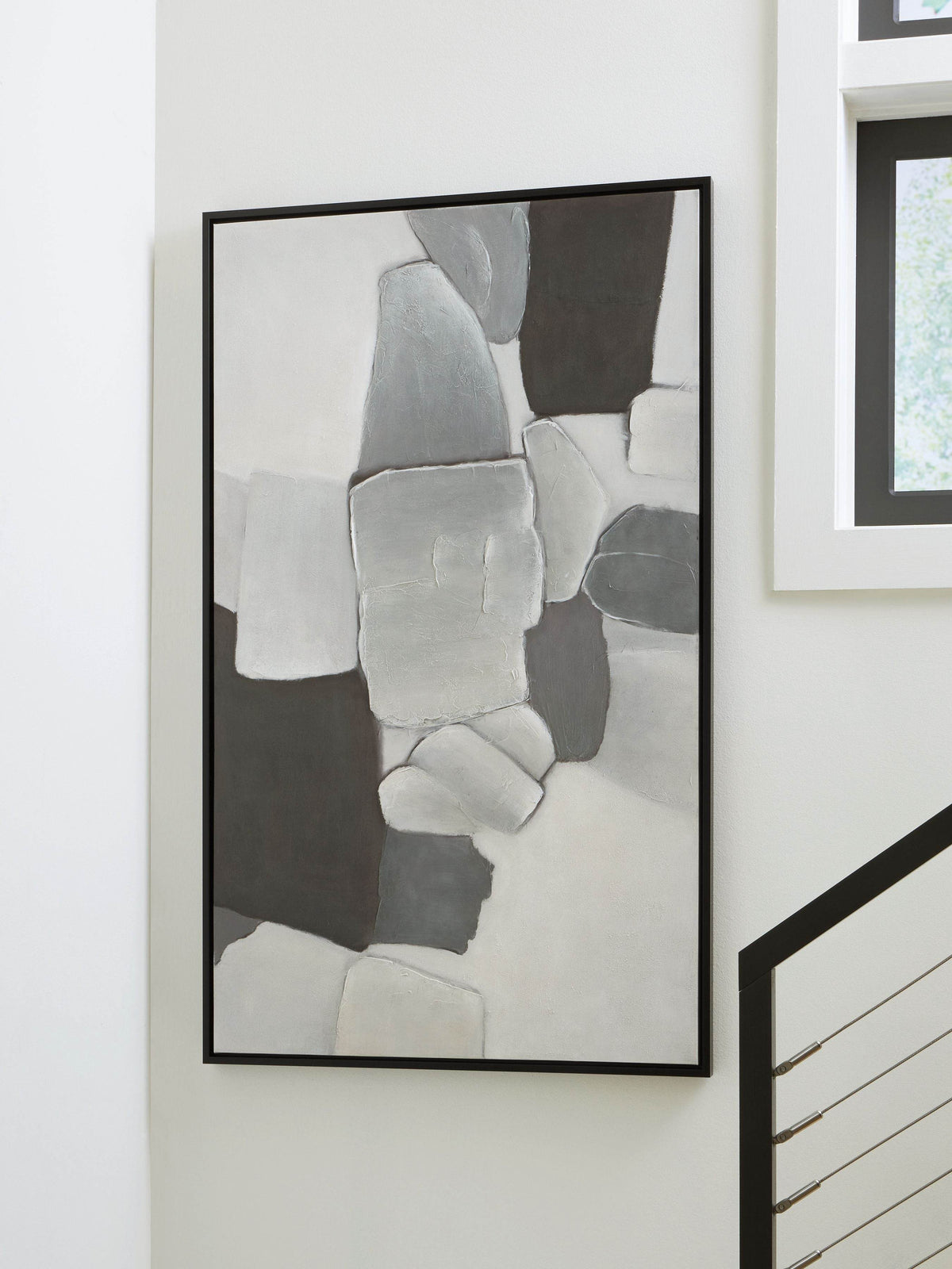 Adilson - White / Gray / Black - Wall Art - Forward Furniture