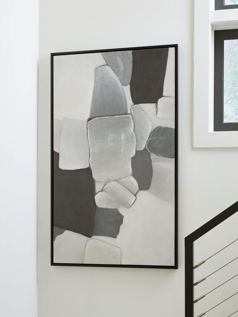 Adilson - White / Gray / Black - Wall Art - Forward Furniture