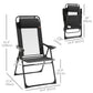 Double Camping Chairs Foldable w/ Reclining & Headrest, Black