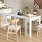 23.6"-70.9" Extendable Dining Table for 6-8 People, Space-Saving Rectangular Kitchen Table for Small Spaces, Dining Room, Kitchen, Living Room, White