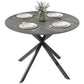 40" Round Industrial Dining Table for 4 - Distressed Grey
