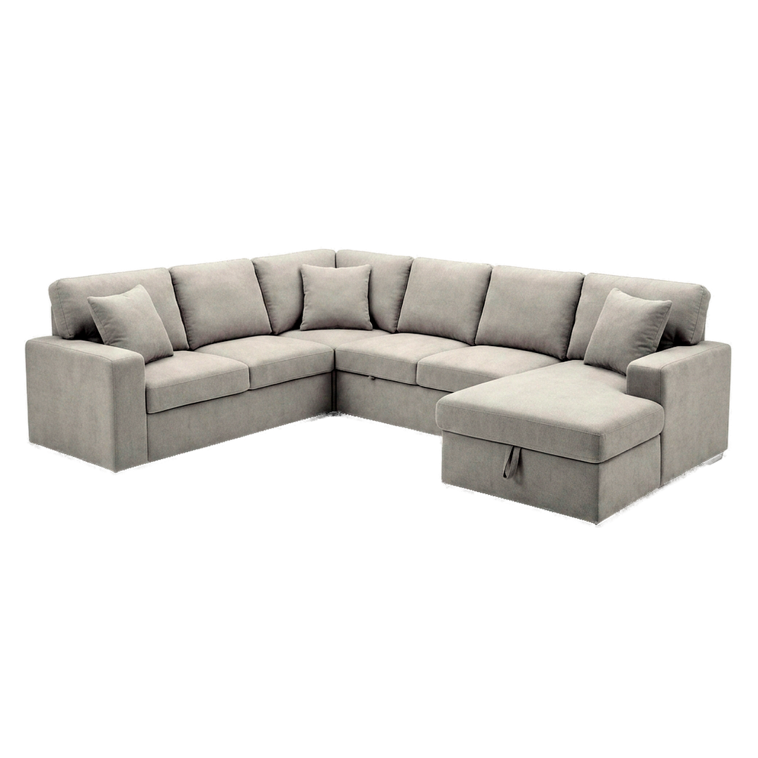 Hailey Modular Sleeper Sectional with Storage - light grey