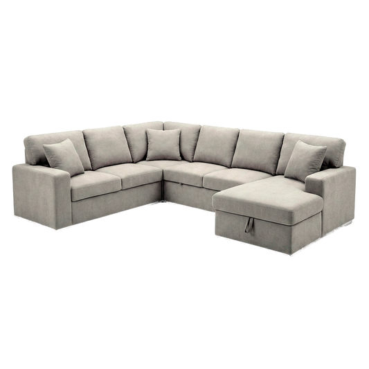 Hailey Modular Sleeper Sectional with Storage - light grey