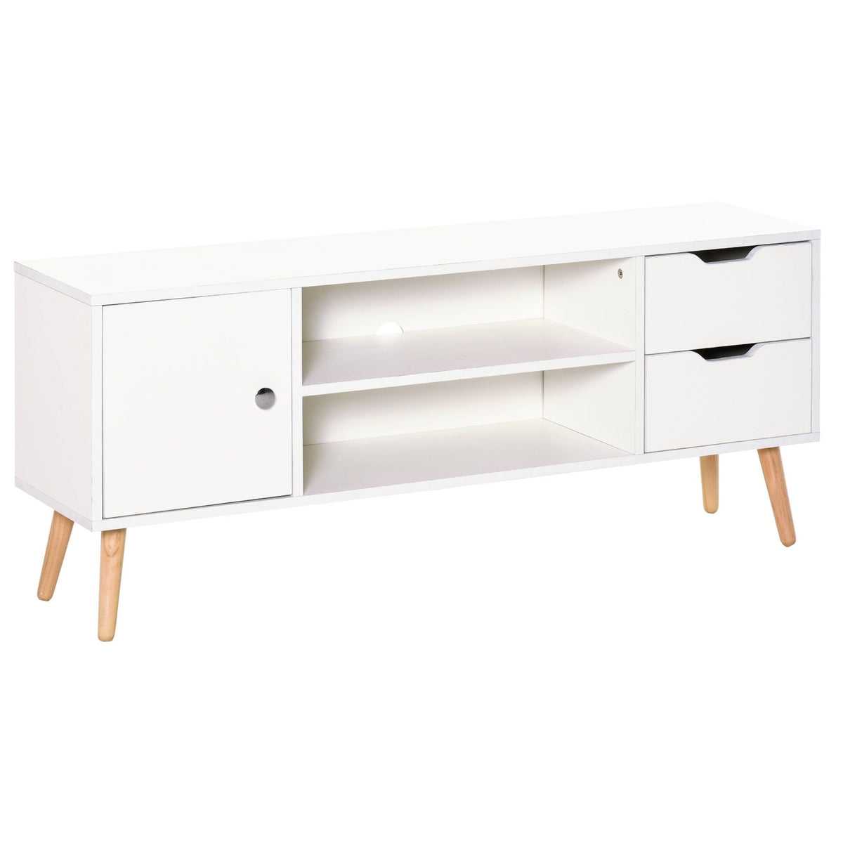 TV Stand for TVs up to 50" with Drawers - White