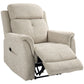 Manual Recliner with Massage and Side Pockets - Beige