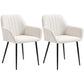 Upholstered Linen Dining Chairs Set of 2 - Beige