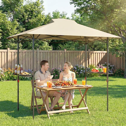 5' x 8.5' Grill Gazebo with 2 Shelves and Carry Bag