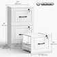 2-Drawer Vertical Filing Cabinet with Lock - White