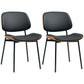 Dining Chairs Set of 2, Mid Century Modern Dining Room Chairs with Bentwood Back and Metal Legs for Kitchen Living Room