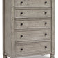 Harrastone - Gray - Five Drawer Chest