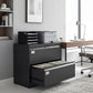Lateral Filing Cabinet with 2 Lockable Drawers - Black