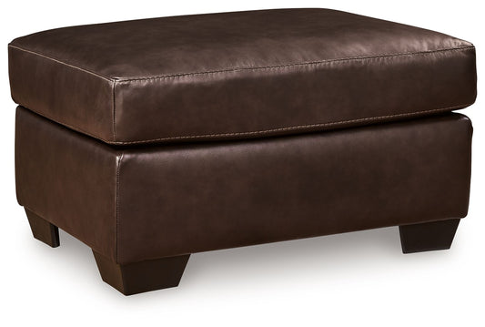 Santorine - Dark Brown - Ottoman - Leather Match