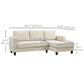 L Shaped Couch, L Shape Sofa with Chaise Lounge and Spring Cushion for Living Room, Bedroom, Beige