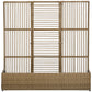 Raised Garden Bed with Lattice Trellis, Rattan Outdoor Planter with Storage for Garden, Patio, Balcony, Sand Brown