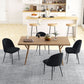 Modern Dining Chairs, Mid-Back Velvet-touch Upholstery Side Chair, Table Chair for Living Room, Dining Room, Black, Set of 4