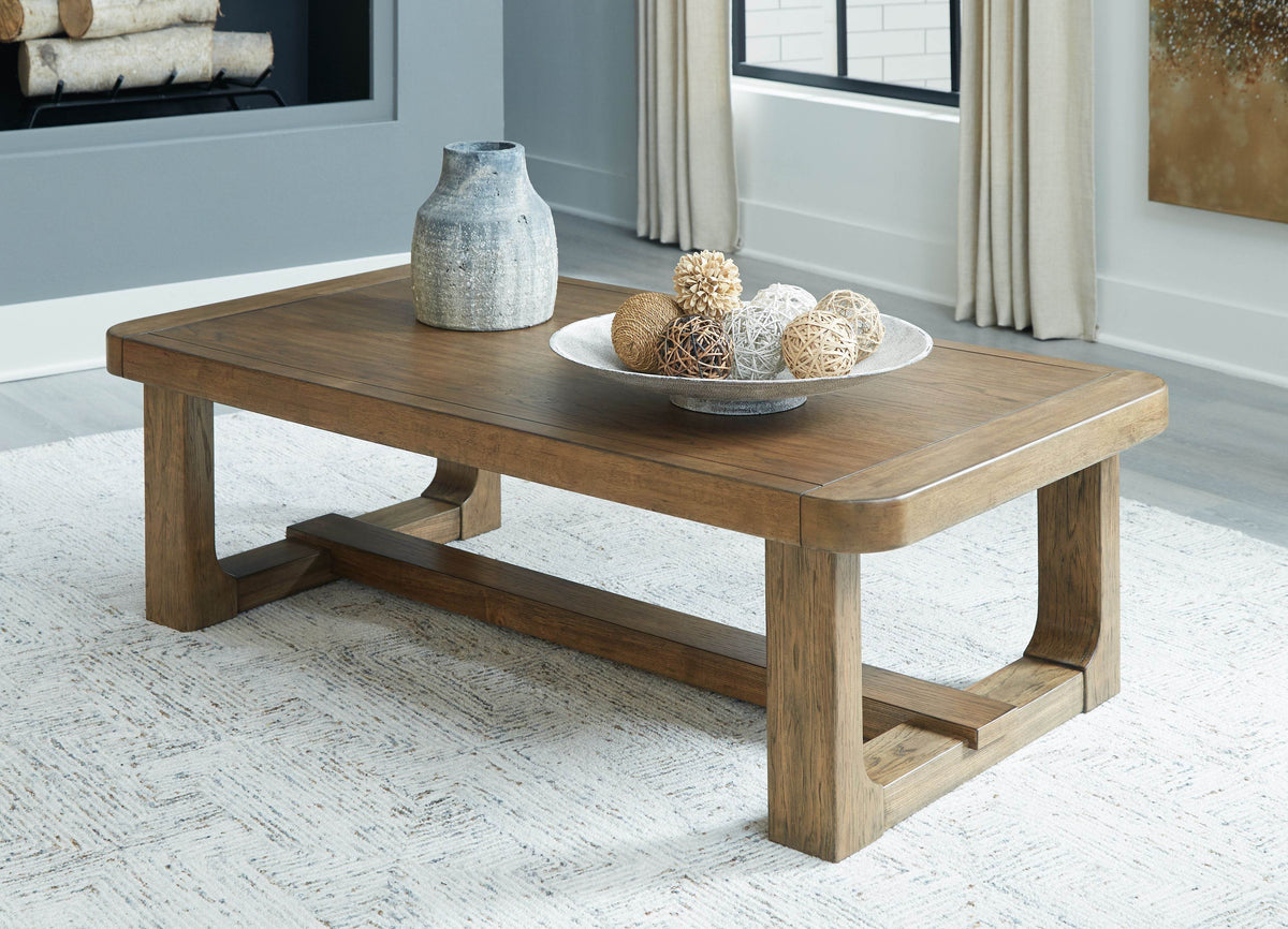 Cabalynn - Light Brown - Rectangular Cocktail Table - Forward Furniture