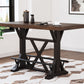 Valebeck - Rect Dining Room Counter Table With Wine Rack