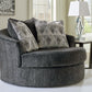 Biddeford - Shadow - Oversized Swivel Accent Chair