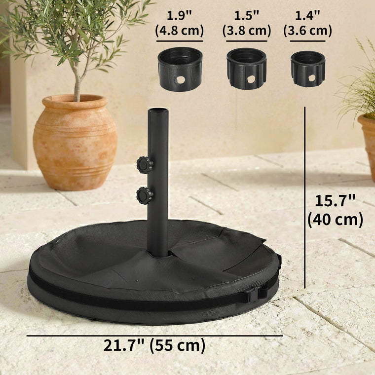 Black Portable Umbrella Base for 1.4-1.9" Poles