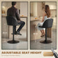 Bar Stools Set of 2, Swivel Counter Height Barstools with Footrest, Black