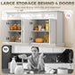 Sideboard Buffet Cabinet, 54" Kitchen Storage Cabinet with Soft-Close Doors, 3 Drawers and 2 Adjustable Shelves, White